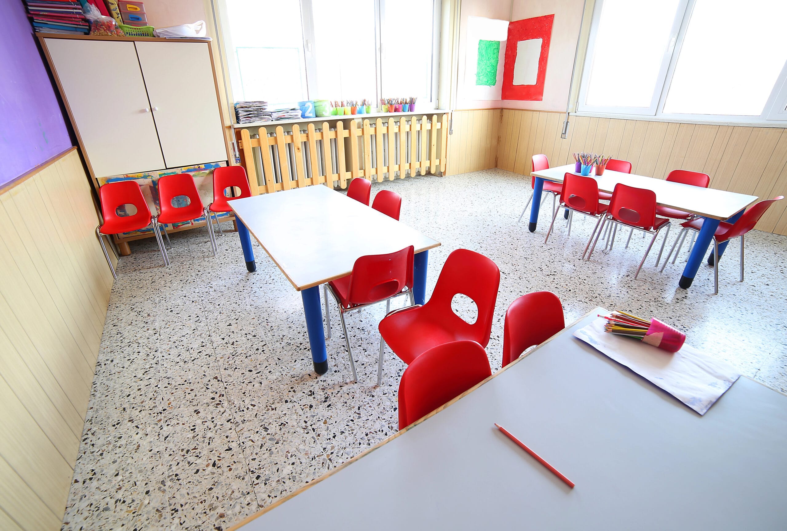 classroom area cleaning
